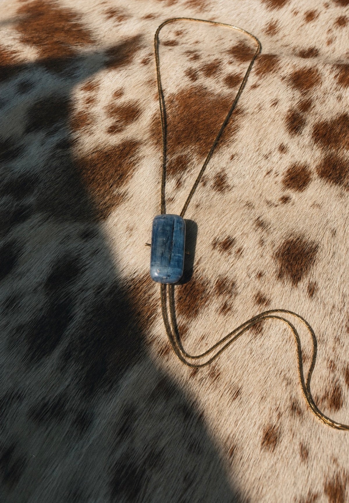 1960s Gold-plated Vintage Kyanite Bolo · HEAL