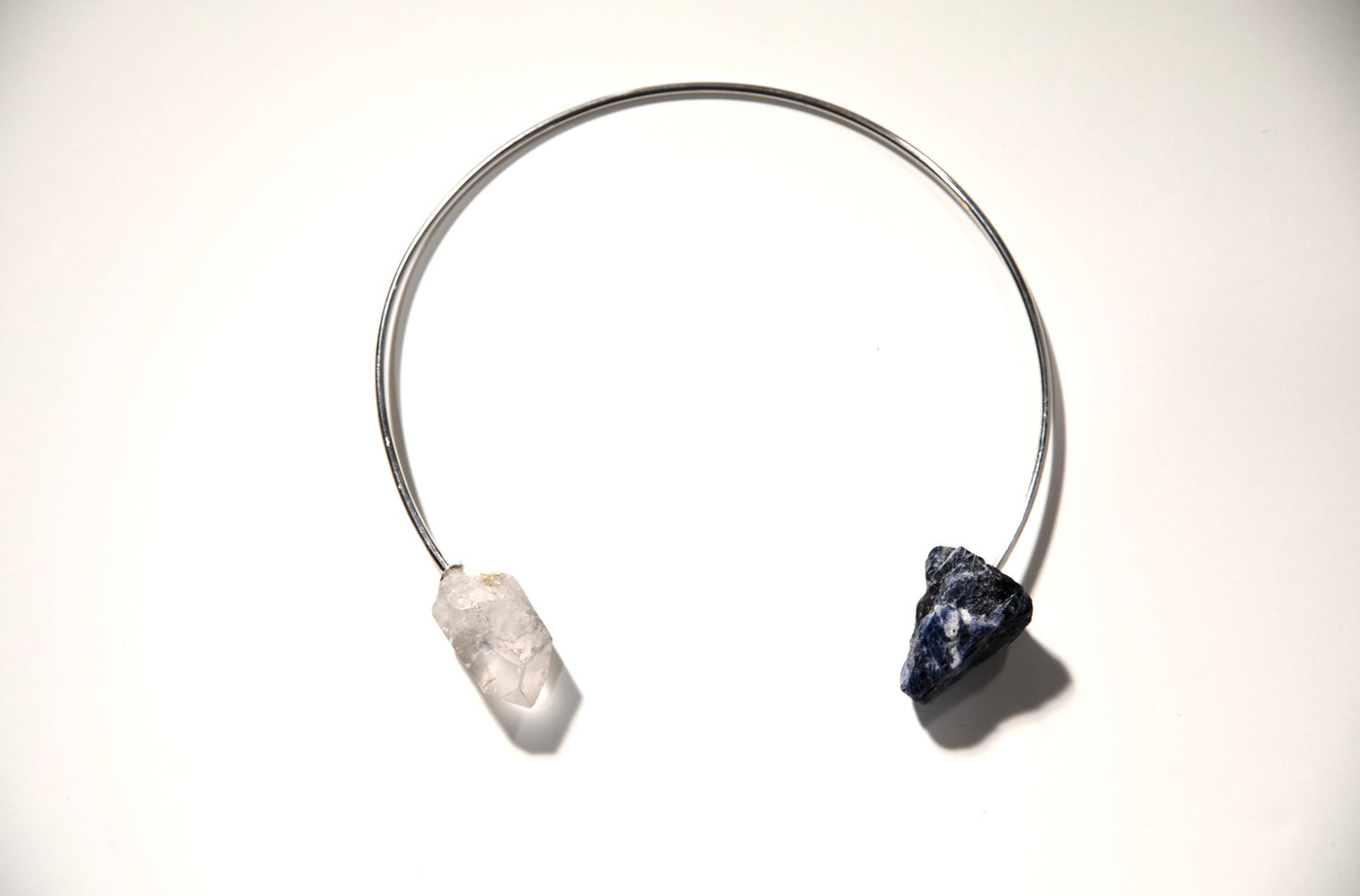 Turn A Rant to Clear Communication Collar · RESET · Sodalite & Clear Quartz · 24kGold-Plated /Silver