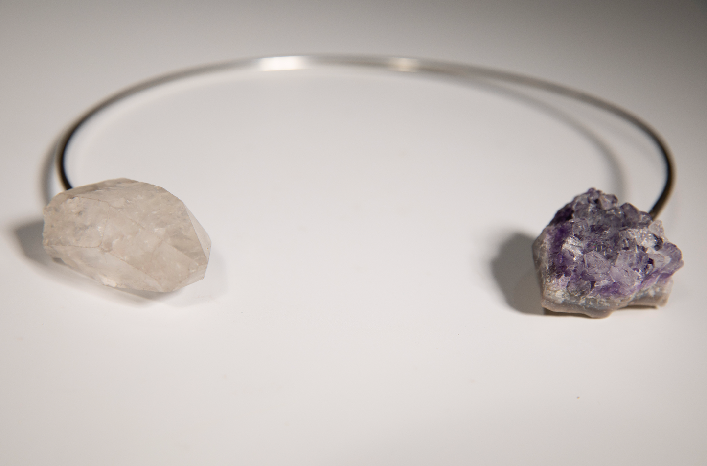 I've Got My Psychic on Speed Dial Collar · HEAL · Amethyst & Clear Quartz · Silver