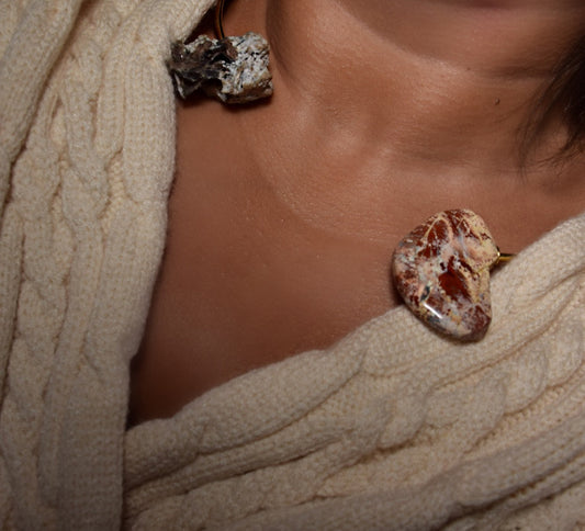 Don't think about it too much Collar · RESET · Red Jasper & Muscovite · 24k Gold-plated