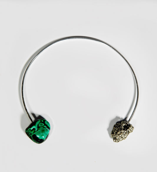 The Universe Has No Budget Collar · GLOW ·  Malachite & Pyrite · Silver