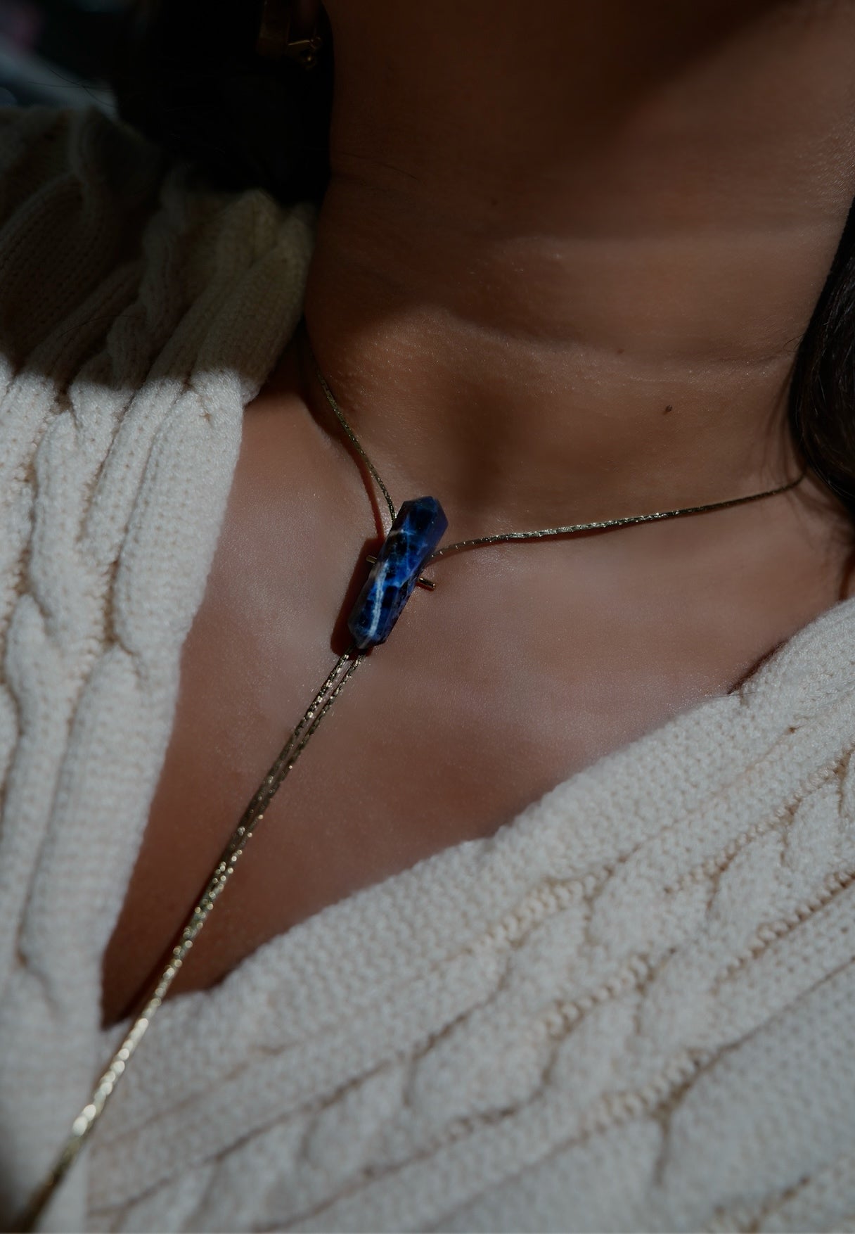 1960s Gold-plated Vintage Sodalite Bolo · RESET