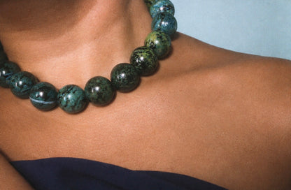 Yellow Turquoise Bead Necklace