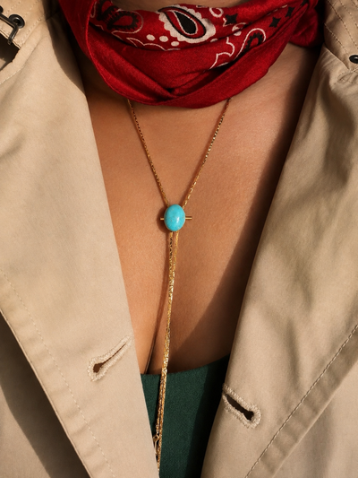 1960s Gold-plated Turquoise Bolo · RESET