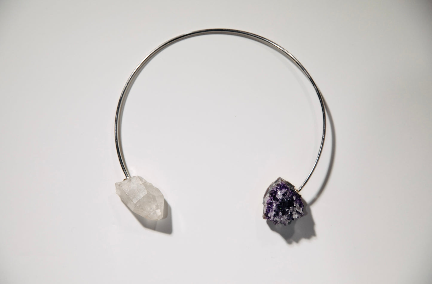 I've Got My Psychic on Speed Dial Collar · HEAL · Amethyst & Clear Quartz · Silver