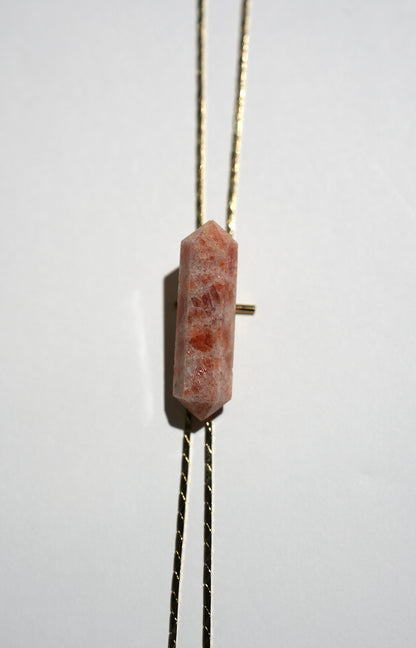 1960s Gold-plated Vintage Sunstone Bolo · GLOW