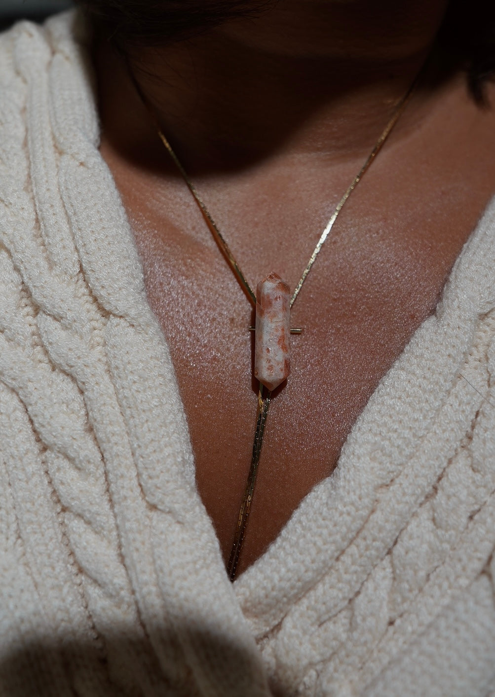 1960s Gold-plated Vintage Sunstone Bolo · GLOW