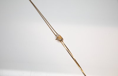 1960s Gold-plated Vintage Rutilated Facated Quartz Bolo · GLOW