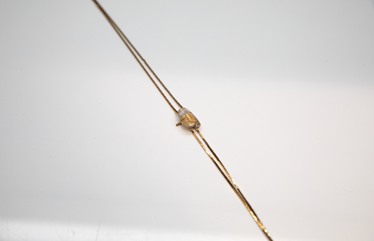 1960s Gold-plated Vintage Rutilated Facated Quartz Bolo · GLOW