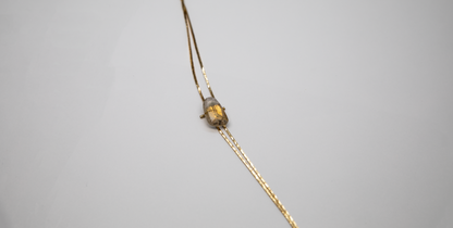 1960s Gold-plated Vintage Rutilated Facated Quartz Bolo · GLOW