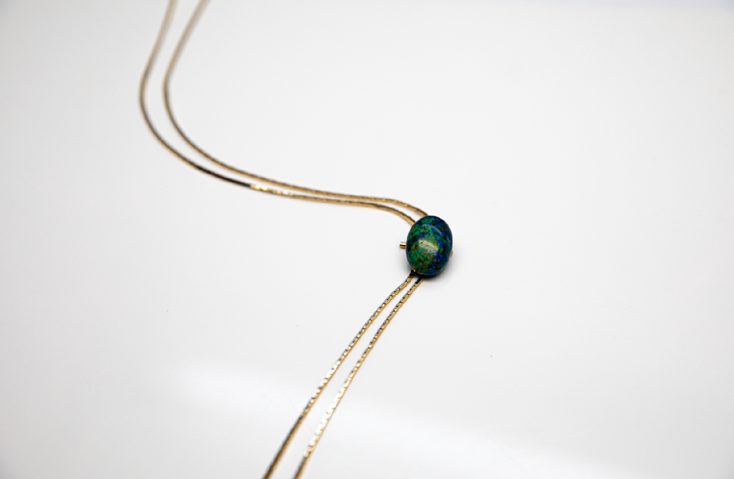 1960s Gold-plated Vintage Azurite Bolo Tie · Petite ·  RESET