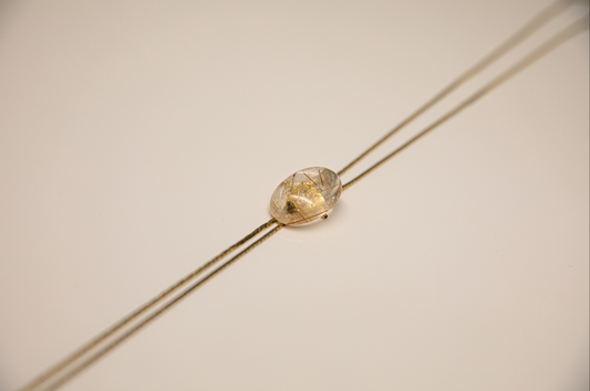1960s Gold-plated Vintage Rutilated Quartz Bolo · Grand · GLOW