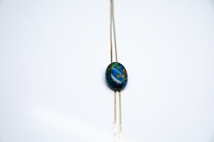1960s Gold-plated Vintage Azurite Bolo Tie · Grand · RESET
