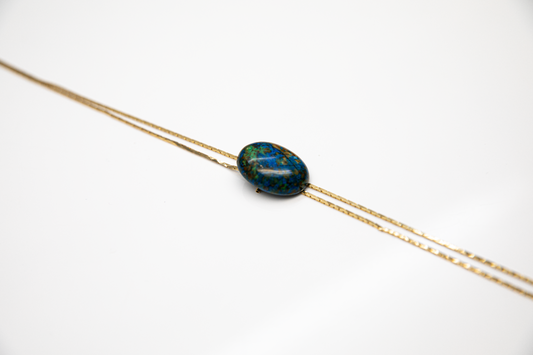 1960s Gold-plated Vintage Azurite Bolo Tie · Grand · RESET
