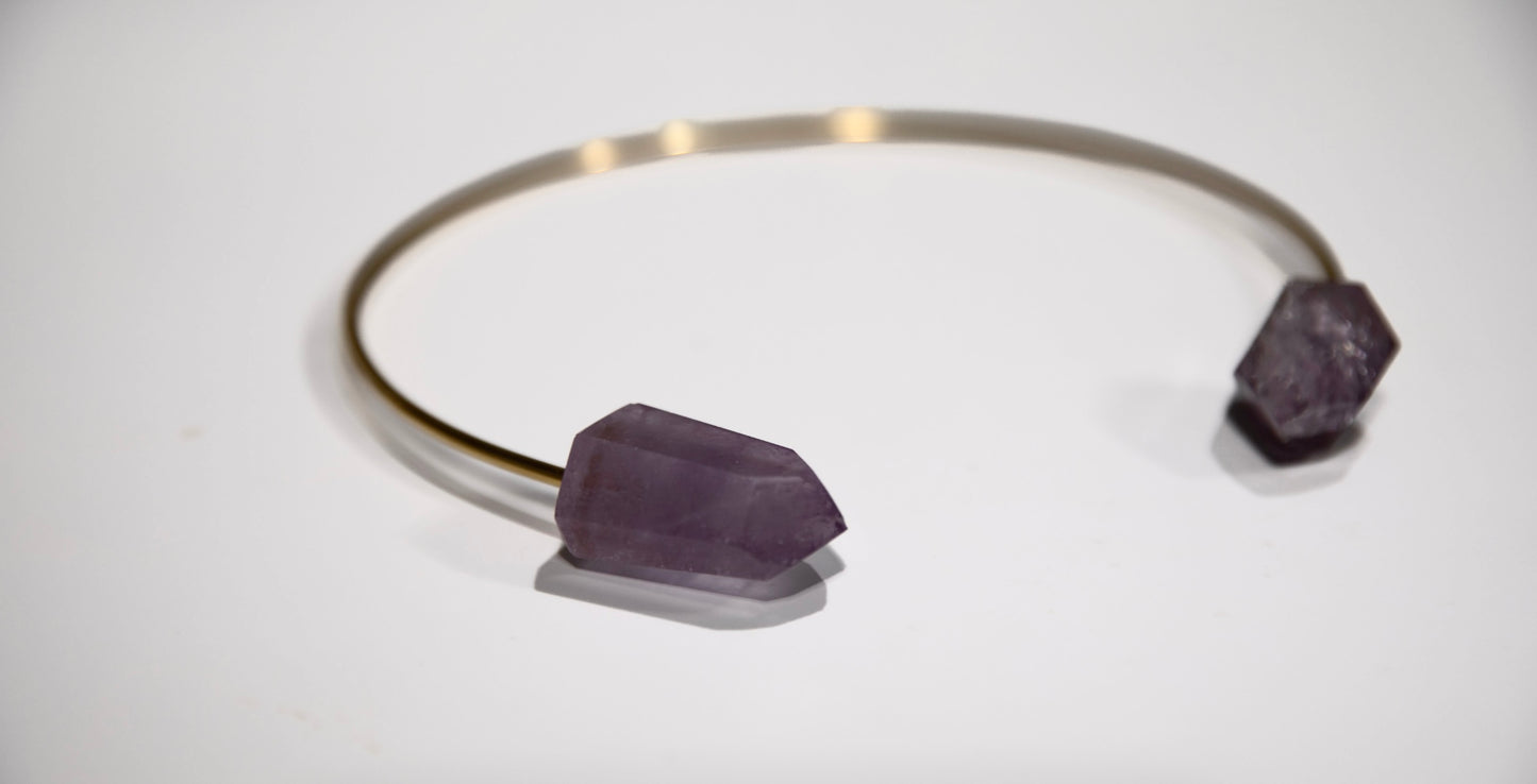 Just Relax... Collar · HEAL · Double Amethyst · 24k Gold-plated