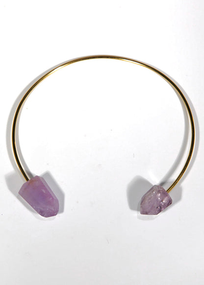 Just Relax... Collar · HEAL · Double Amethyst · 24k Gold-plated
