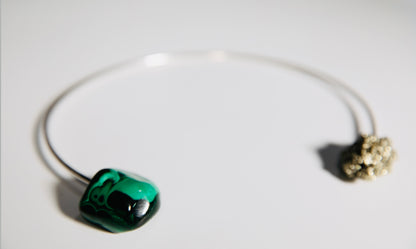 The Universe Has No Budget Collar · GLOW ·  Malachite & Pyrite · Silver