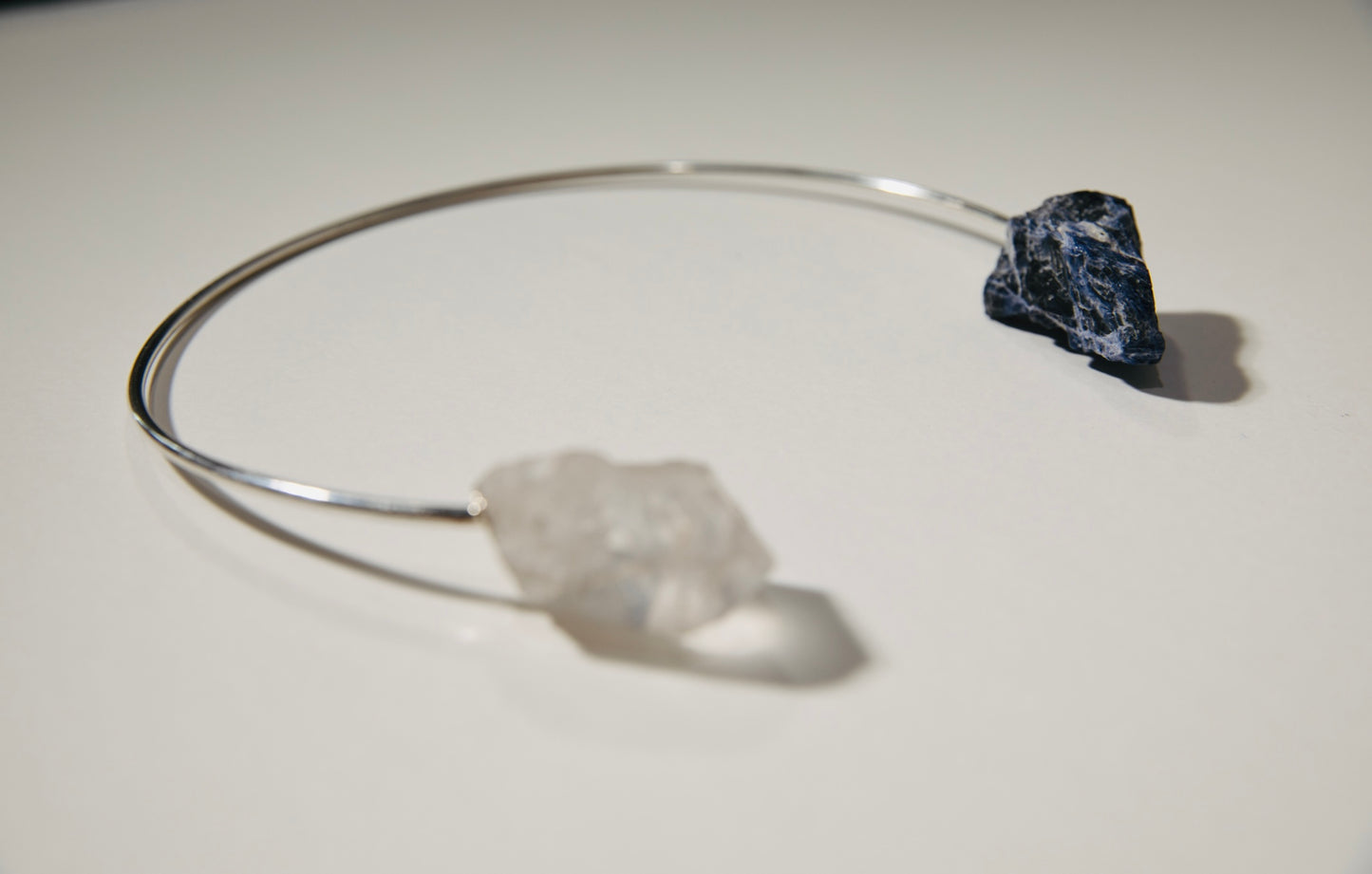 Turn A Rant to Clear Communication Collar · RESET · Sodalite & Clear Quartz · 24kGold-Plated /Silver
