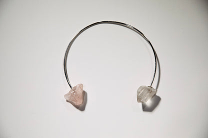La vie en Rosada Collar · LOVE · Rose & Clear Quartz · Silver