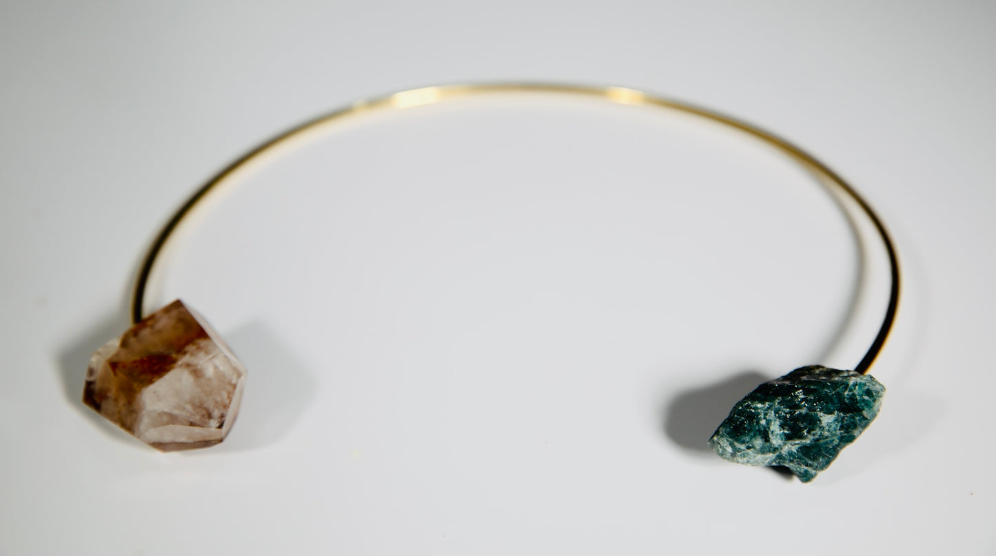 You Got This! Collar · GLOW ·  Green Aventurine & Fire Quartz · 24k Gold-plated