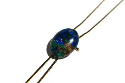 1960s Gold-plated Vintage Azurite Bolo Tie · RESET