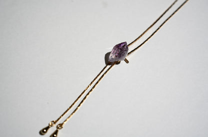 1960s Gold-plated Vintage Amethyst Bolo · HEAL