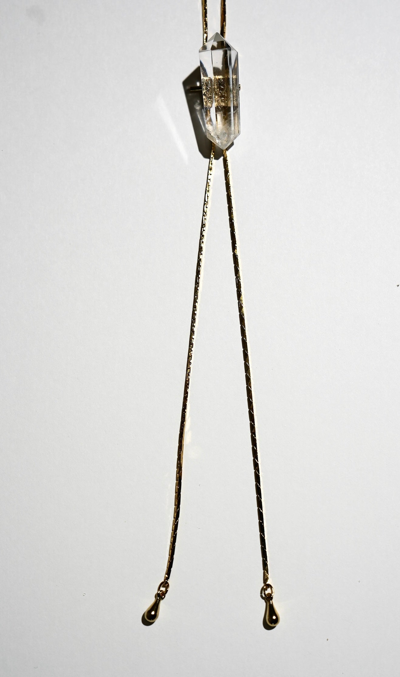 1960s Gold-plated Vintage Clear Quartz Bolo · HEAL