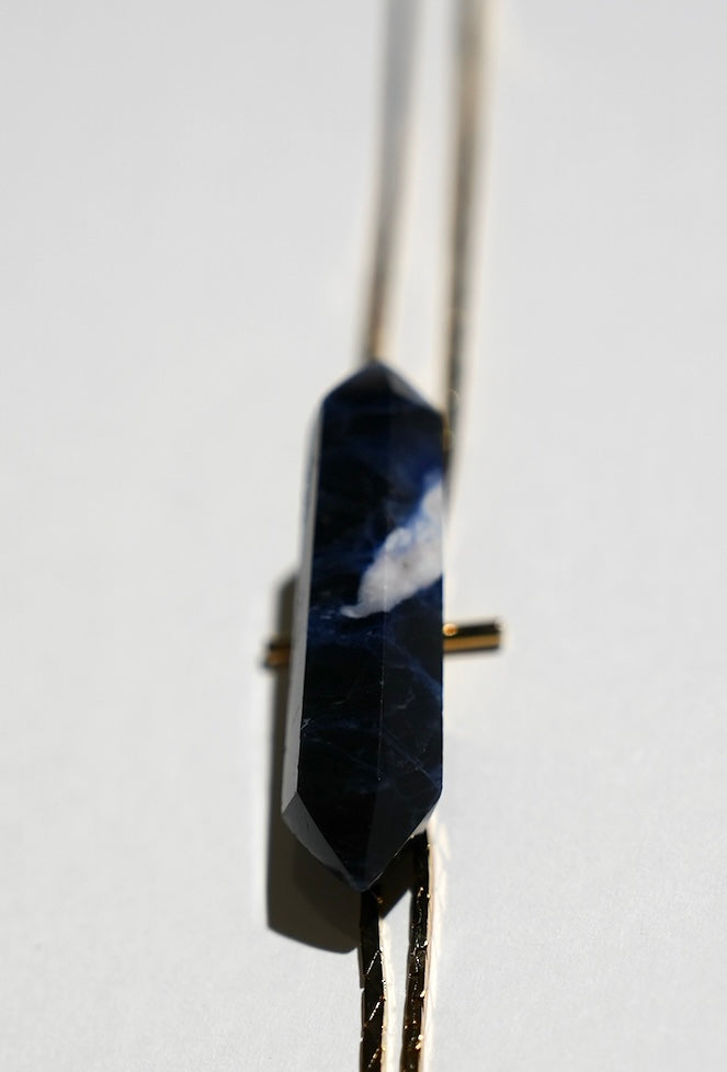 1960s Gold-plated Vintage Sodalite Bolo · RESET