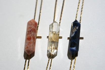 1960s Gold-plated Vintage Sodalite Bolo · RESET