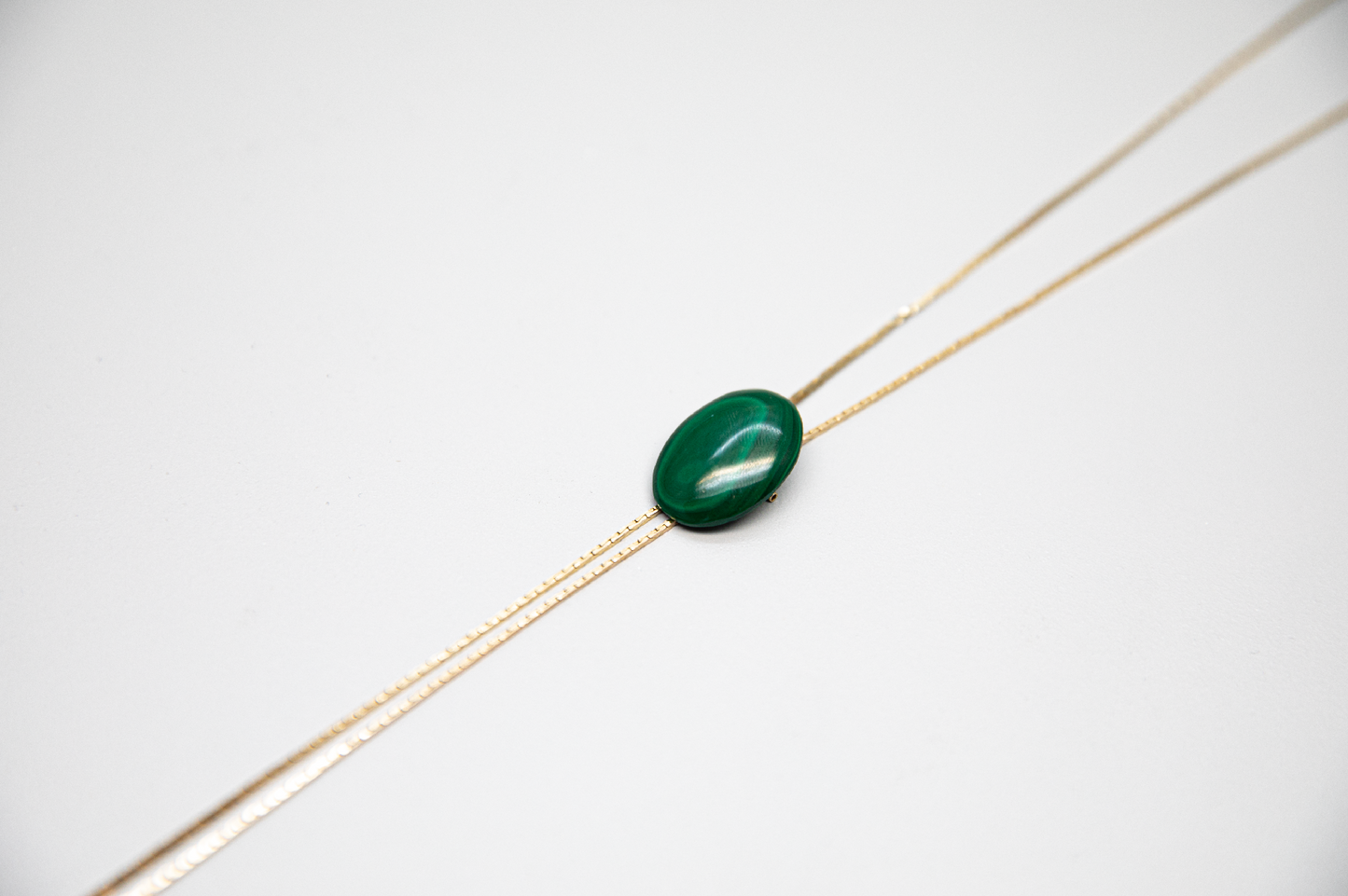 1960s Gold-plated Vintage Malachite Bolo Tie · HEAL
