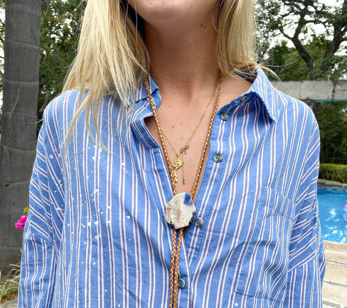 Sodalite Adjustable Bolo Tie